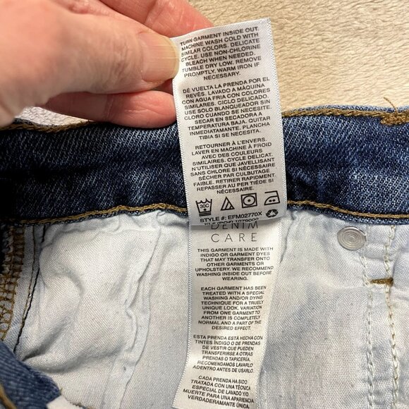 Kensie Jeans Womens 10 Blue Vintage Luxe The Straight Stretch Distressed Denim - Picture 8 of 9